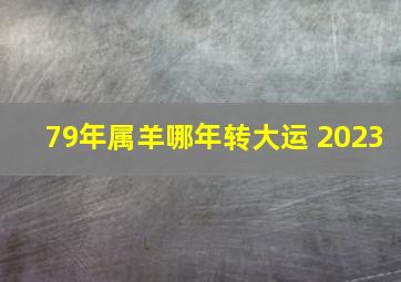 79年属羊哪年转大运 2023